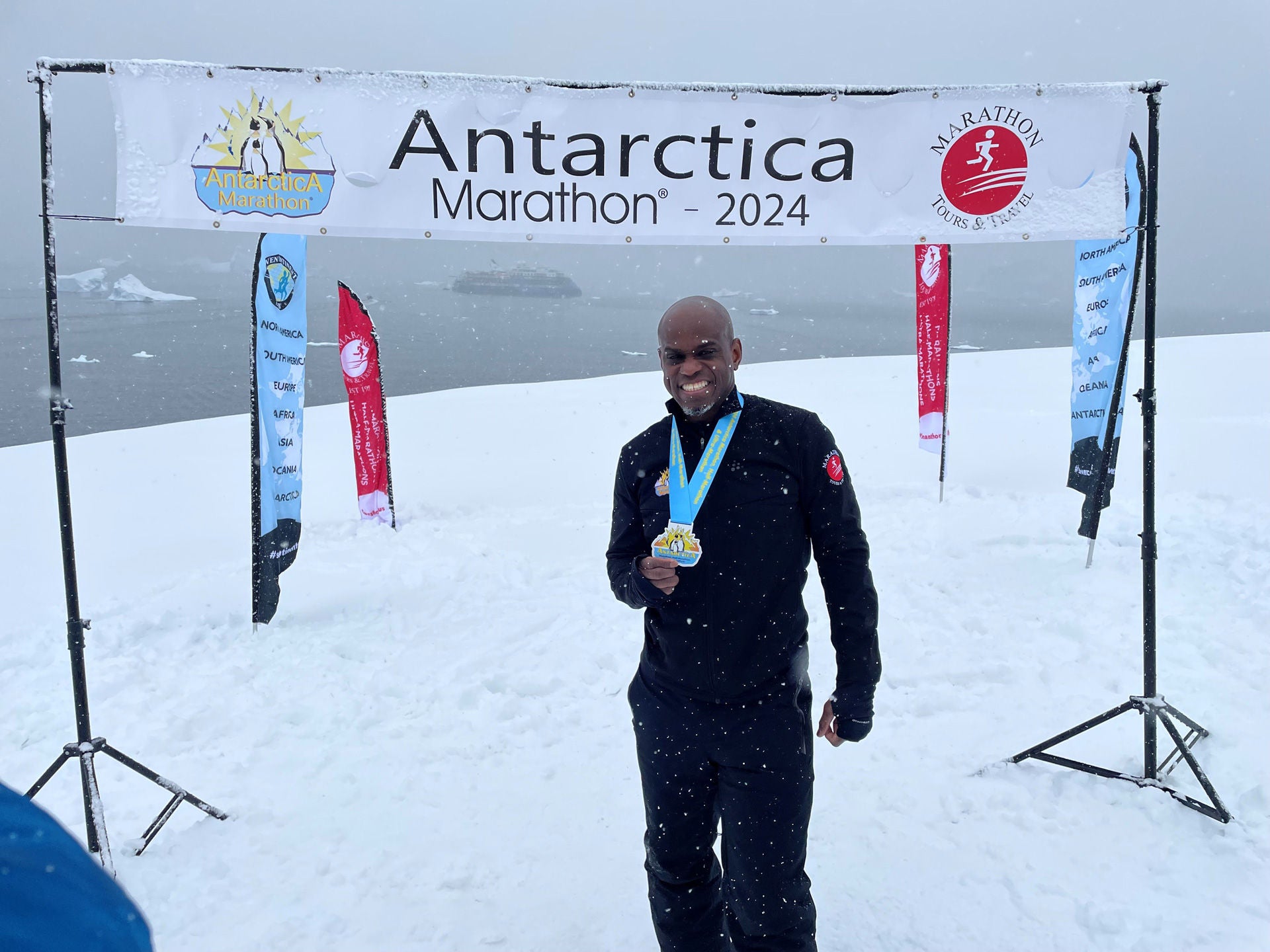 Neville Wilson marathon Antarctica
