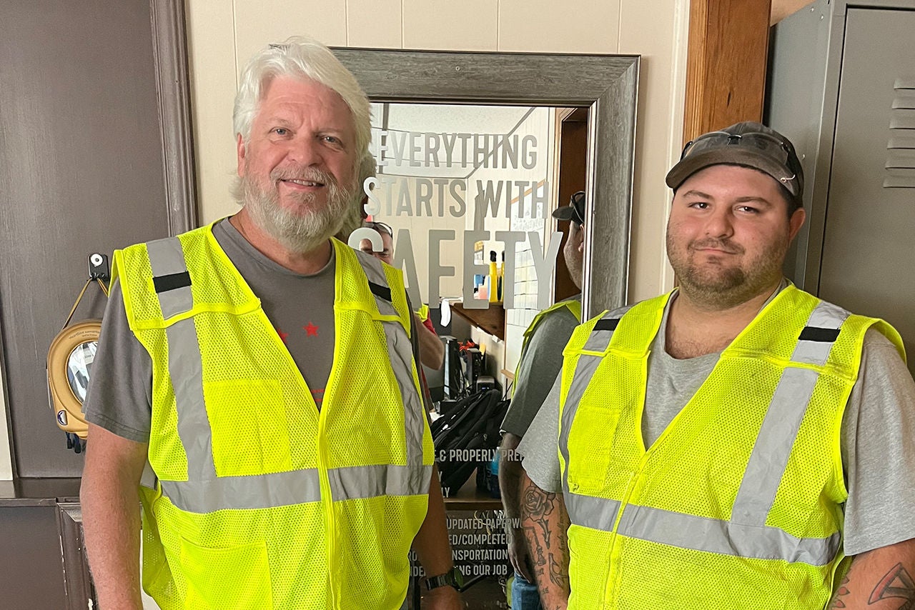 Locomotive Engineer Mark Gaddis and Conductor Ethan Mynes-Wolfe