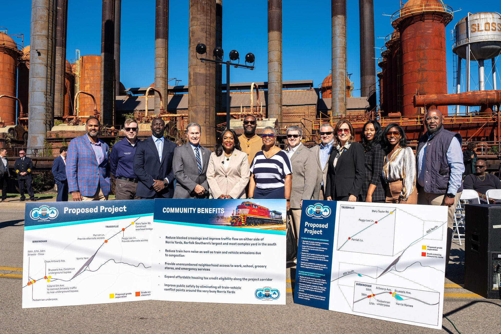 R.E.D.E.S.I.G.N Alabama Group Shot in front of Sloss Furnace