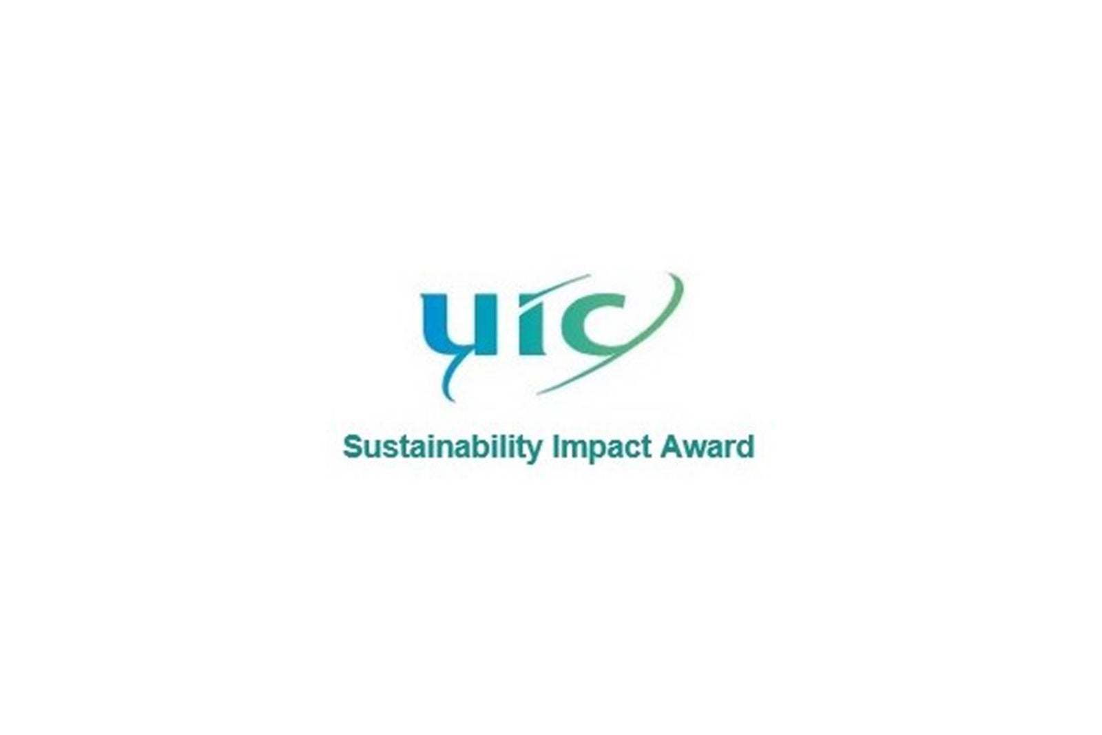 White text with the American Chemistry Council logo on a blue square representing the Responsible Care Energy Efficiency Award for sustainable rail transport