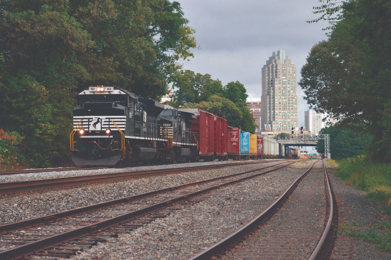 Norfolk Southern Mixed Freight Train; Raleigh, North Carolina
