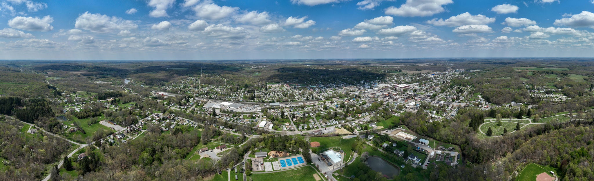 Arial of East Palestine Ohio