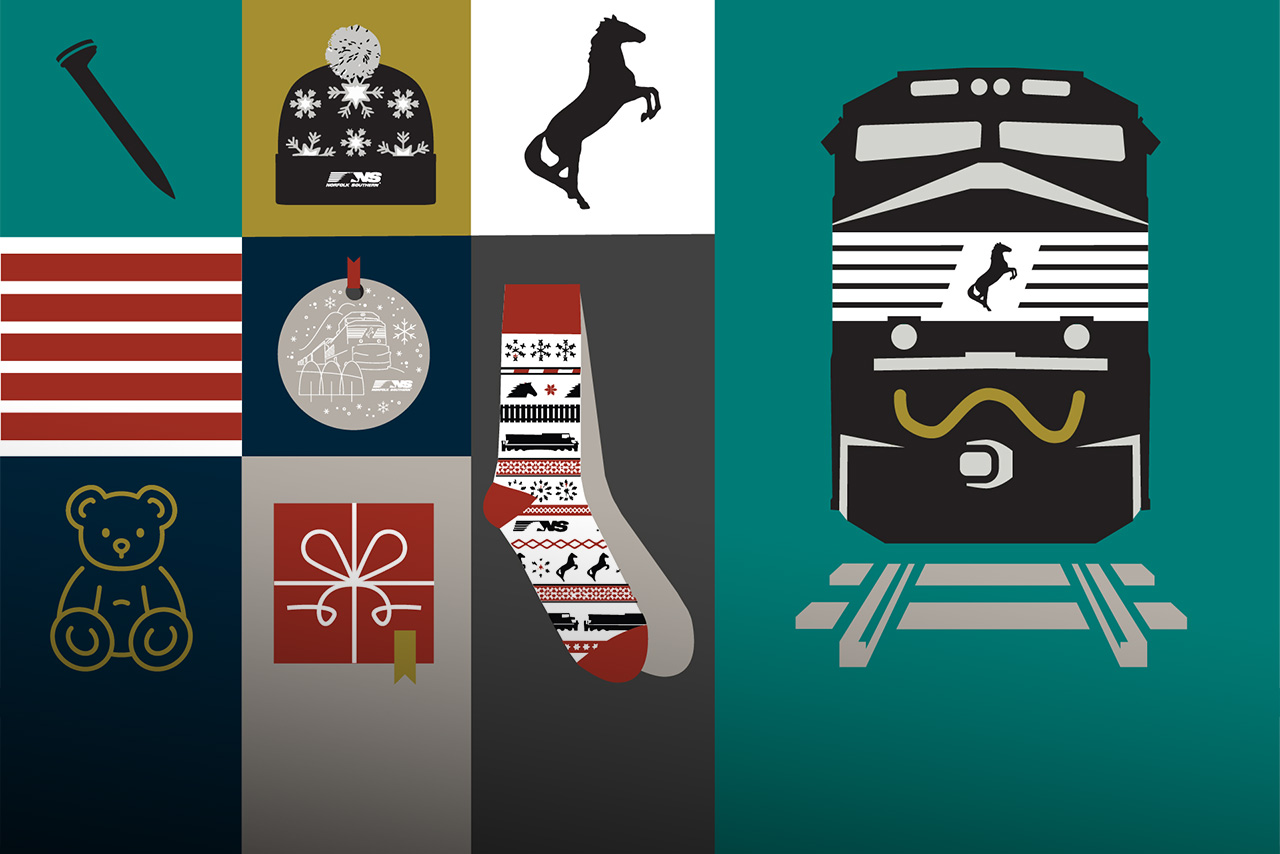 Deck the rails with new Norfolk Southern holiday merch