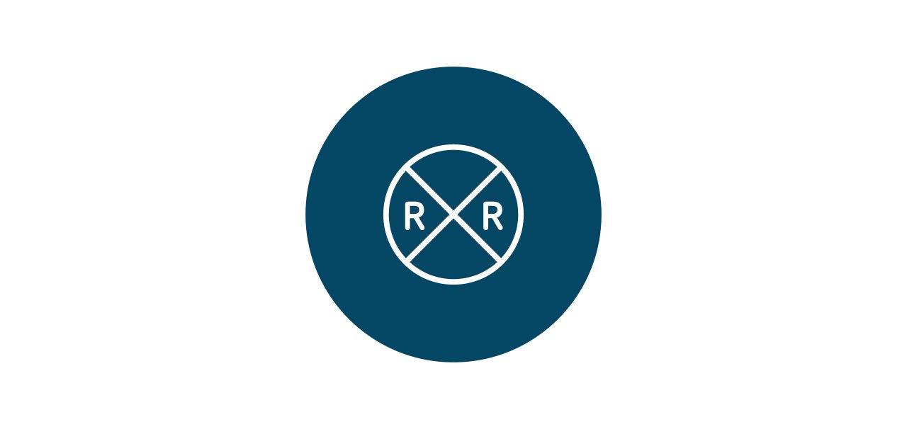 Icon portraying railroad crossing advance warning sign