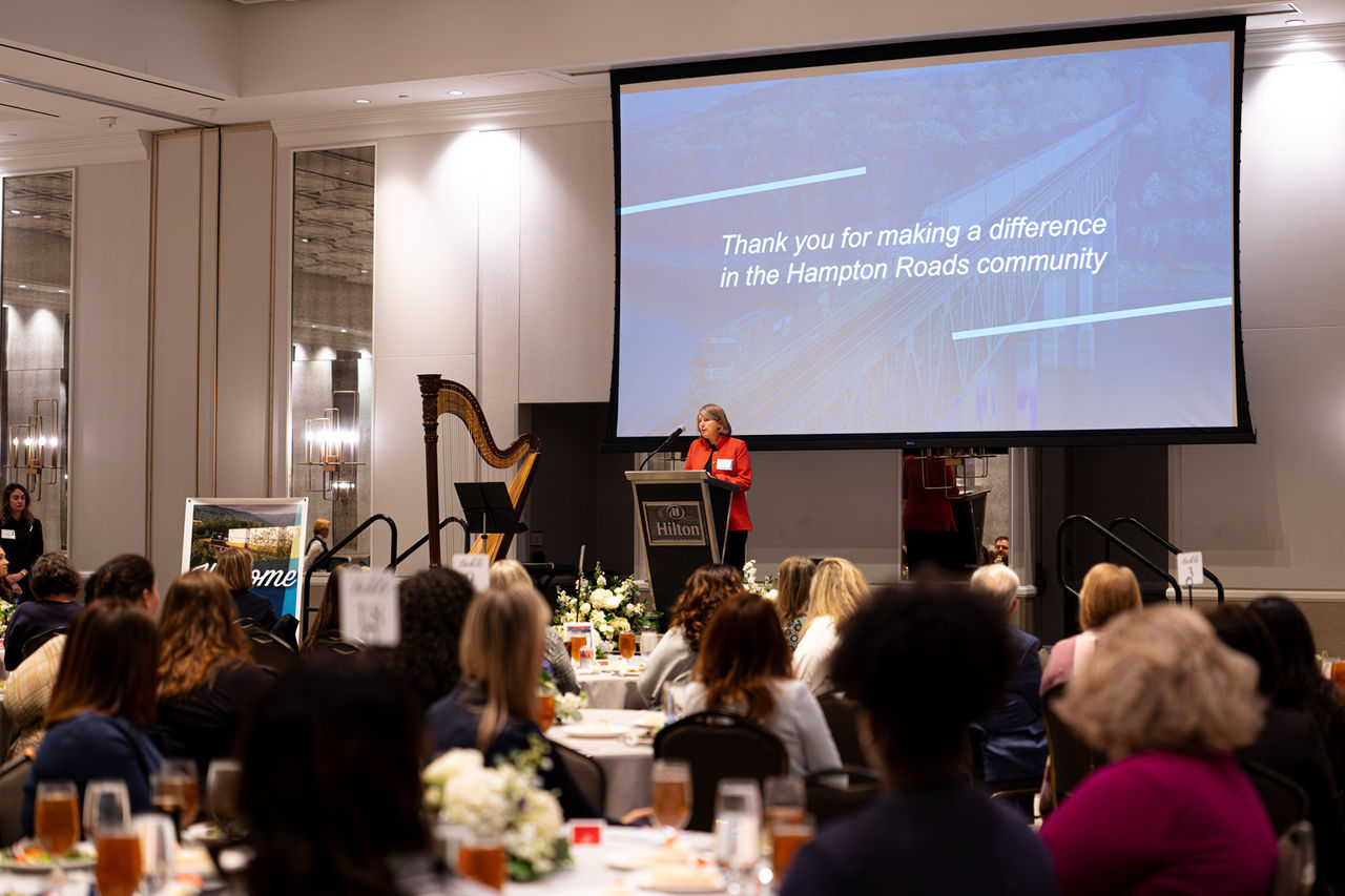 Annie Adams, NS Chief Human Resources Officer, addresses audience