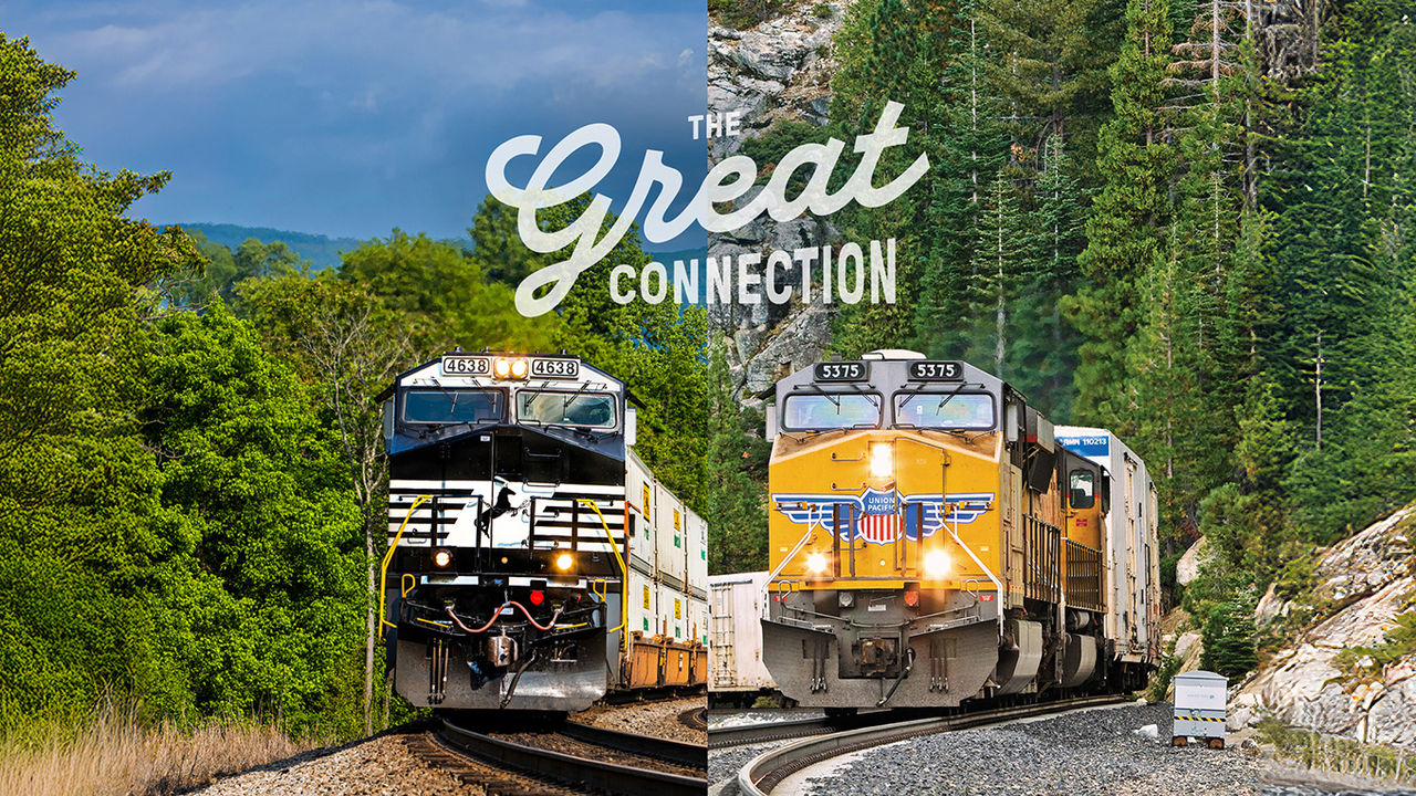 The Great Connection: NS and UP trains side-by-side