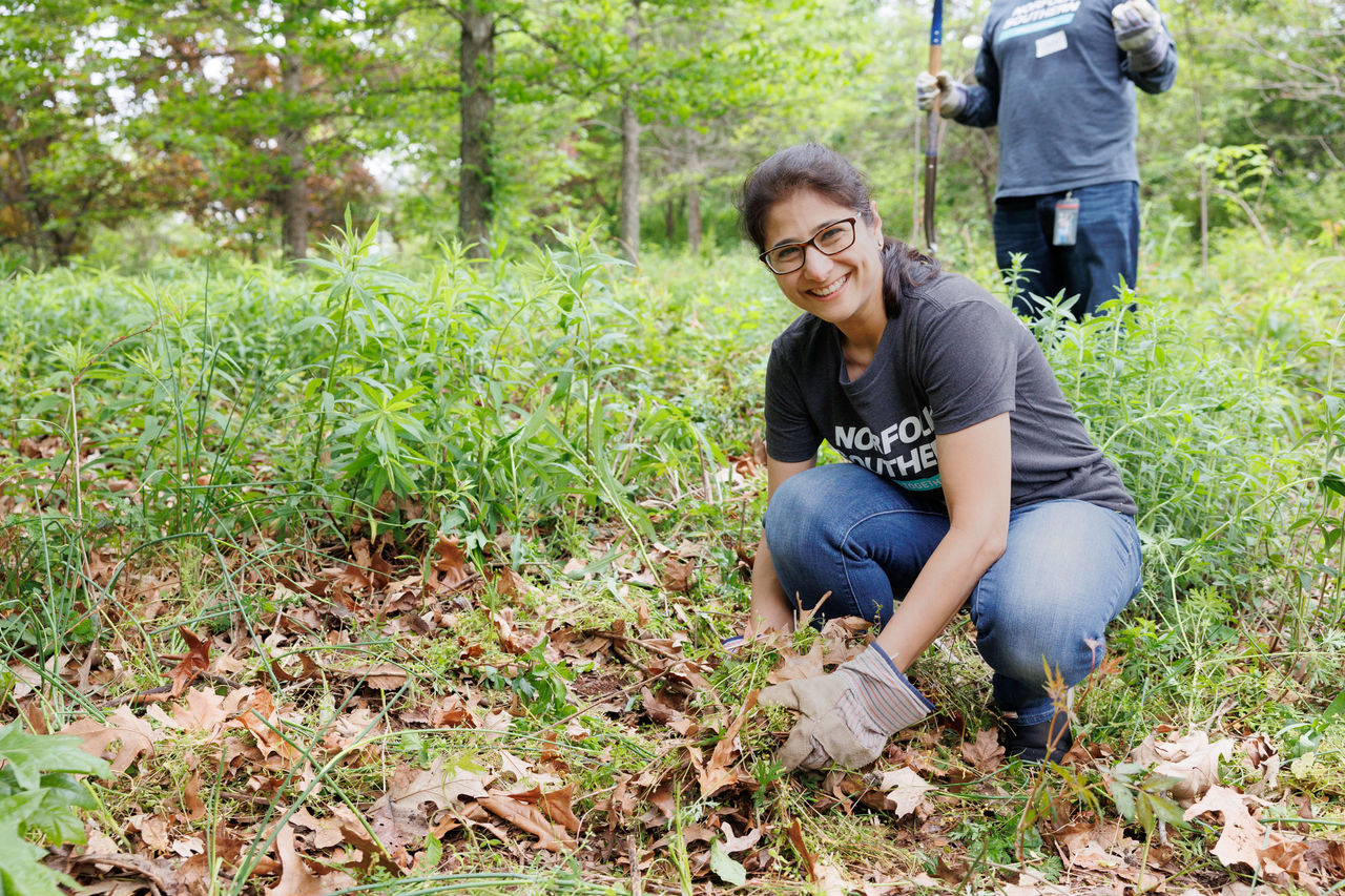 NS employee volunteering for Trees Atlanta